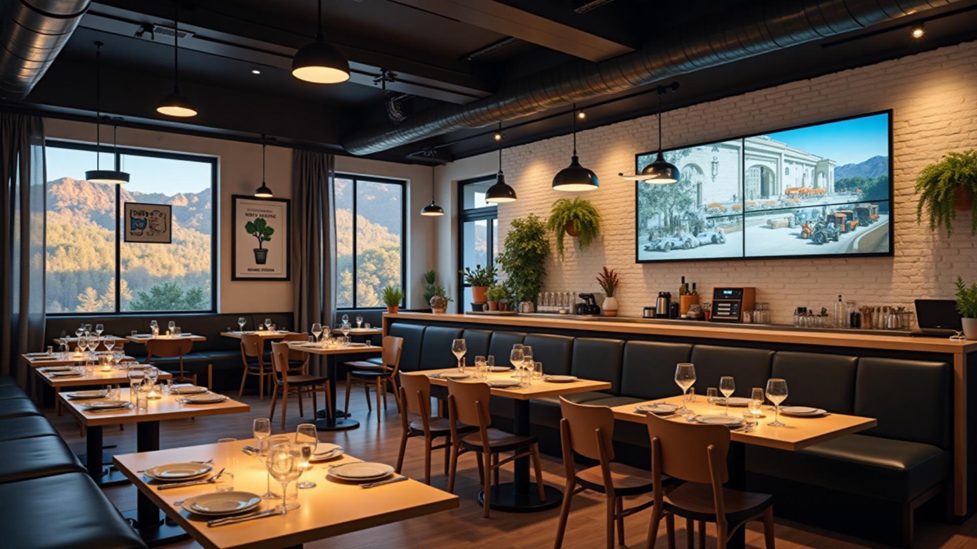 Modern restaurant with digital integration