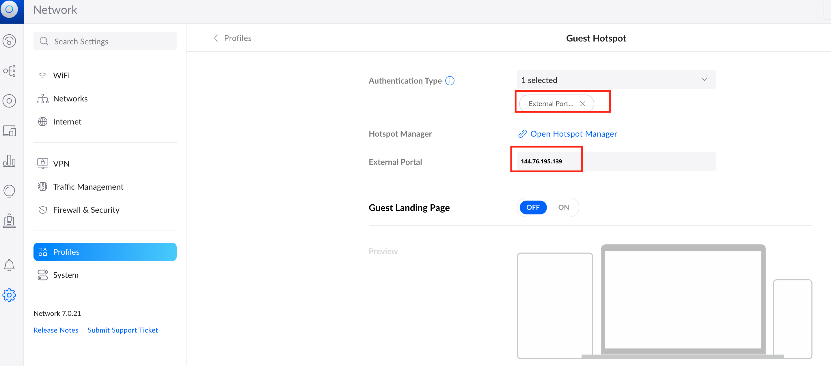 UniFiOS captive portal splash page setup Fydelia